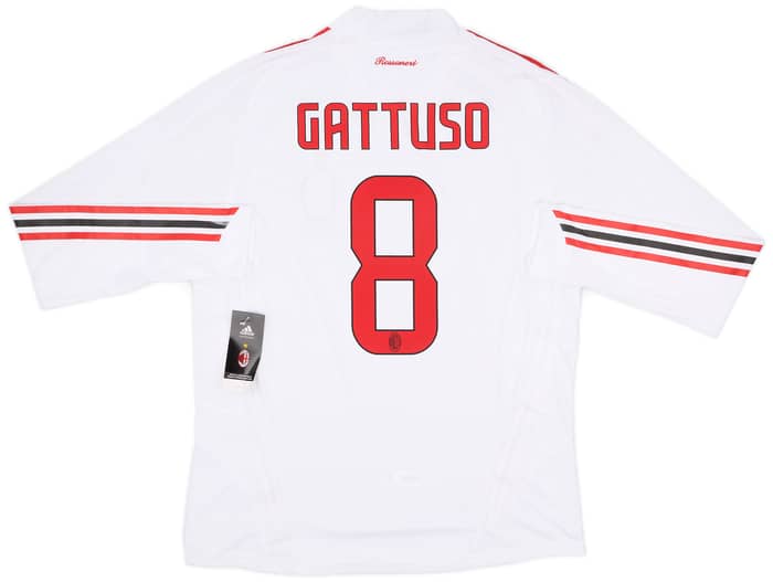 2008-09 AC Milan Player Issue Away L/S Shirt Gattuso #8 (L)