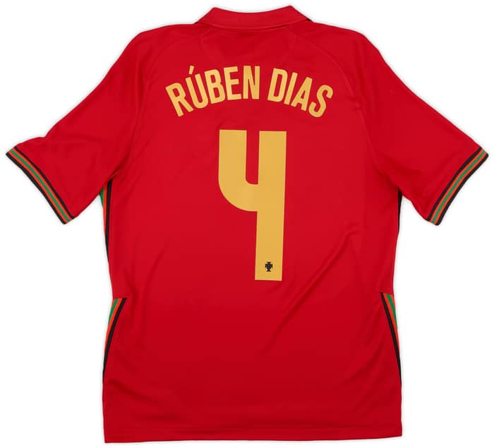 2020-21 Portugal Home Shirt Ruben Dias #4 - 8/10 - (M)