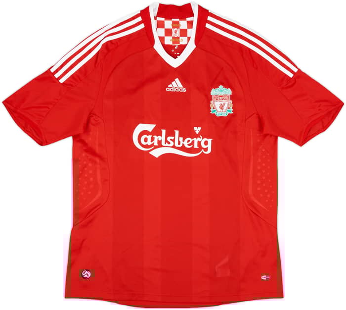 2008-10 Liverpool Home Shirt Gerrard #8 - 9/10 - (L)