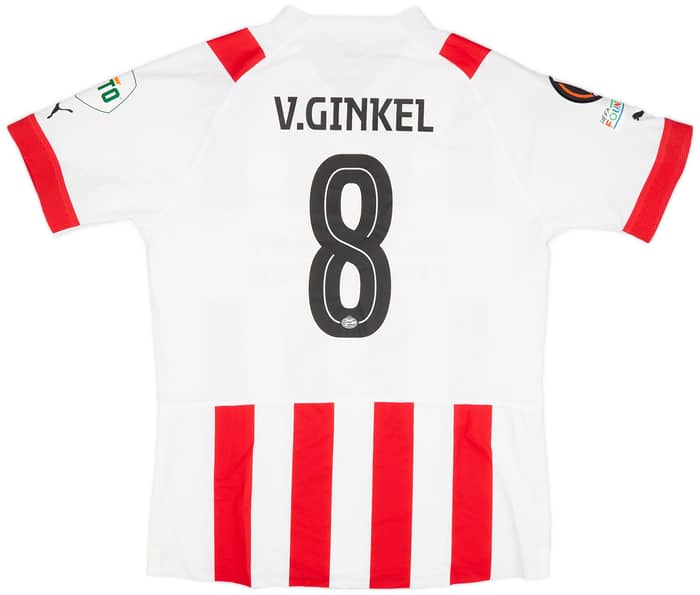 2022-23 PSV Match Issue Europa League Home Shirt V. Ginkel #8