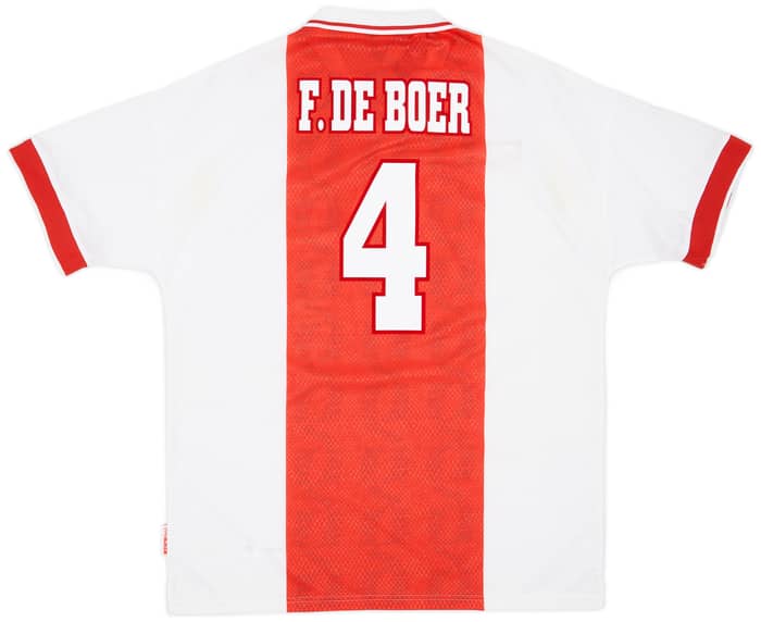 1998-99 Ajax Home Shirt F.De Boer #4 - 9/10 - (XL)