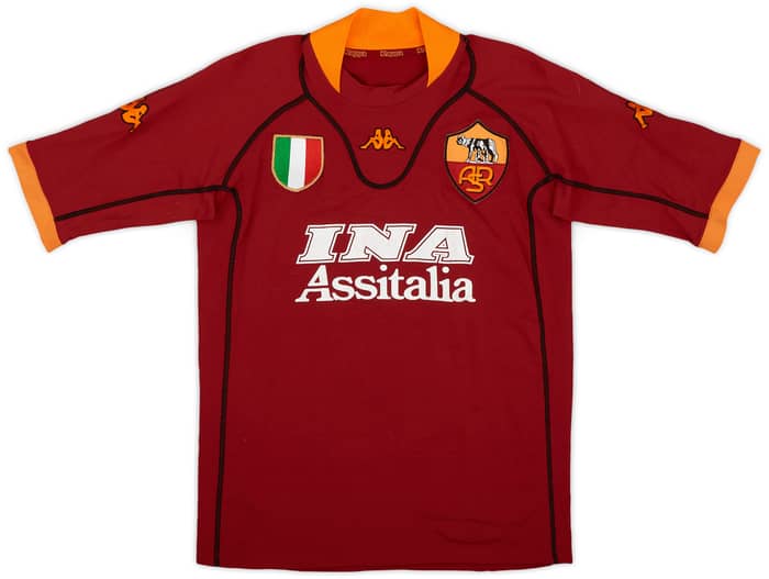 2001-02 Roma Home Shirt Montella #9 - 5/10 - (S)