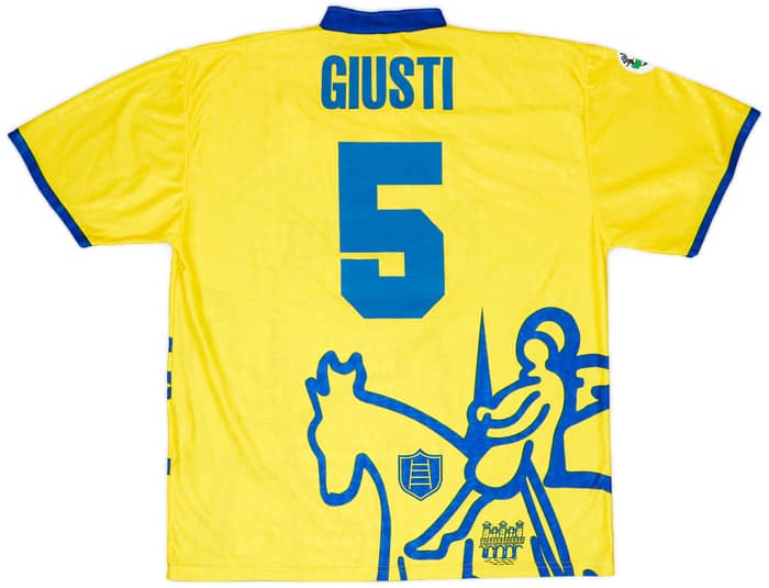 1998-99 Chievo Verona Match Worn Home Shirt Giusti #5