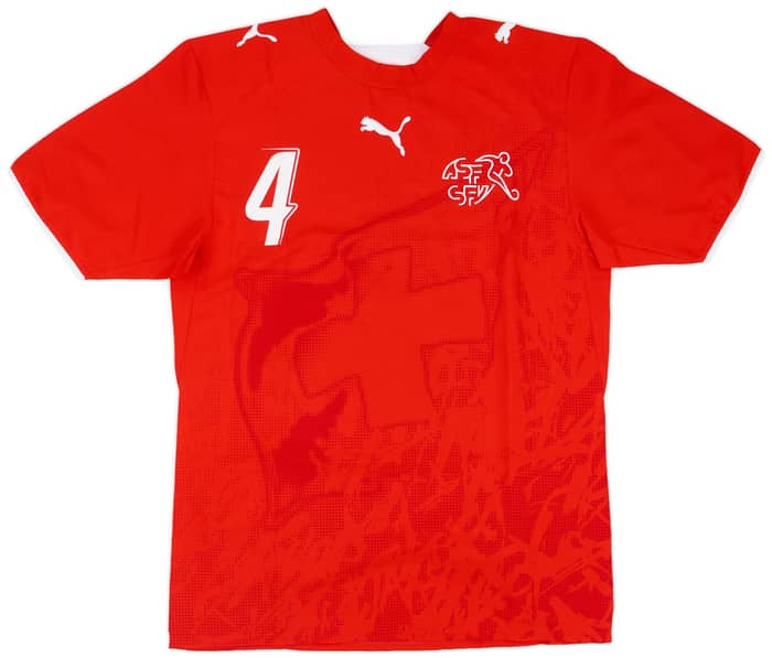 2006-08 Switzerland Home Shirt Senderos #4 - 9/10 - (S)