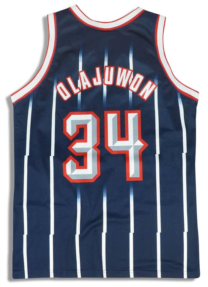 1995-01 Houston Rockets Olajuwon #34 Champion Jersey (Away) L