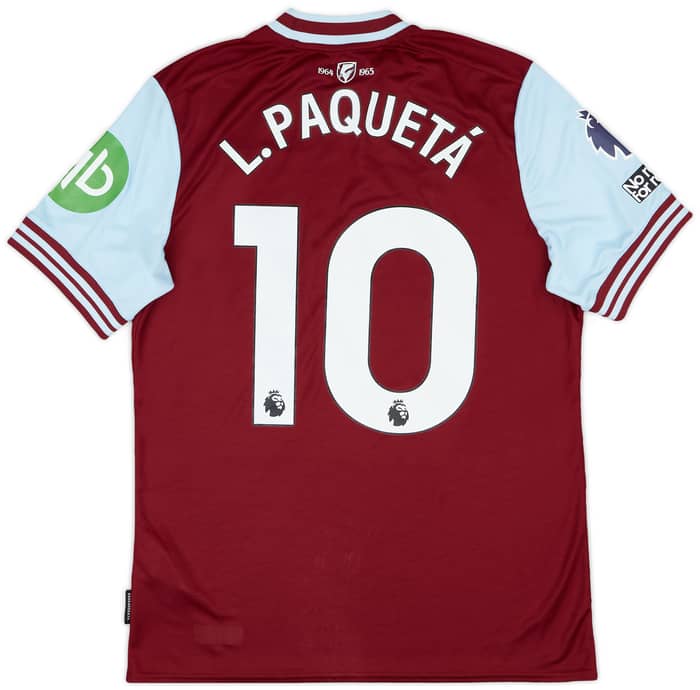 2024-25 West Ham Match Issue Home Shirt L. Paqueta #10