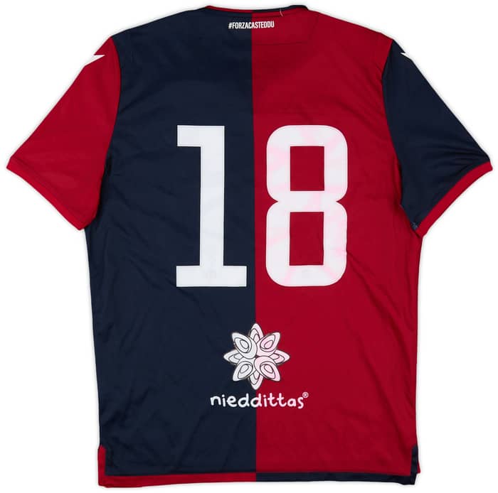 2019-20 Cagliari Match Issue Home Shirt #18