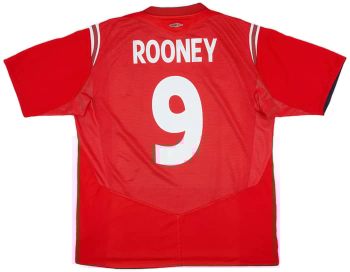 2004-06 England Away Shirt Rooney #9 - 5/10 - (XL)