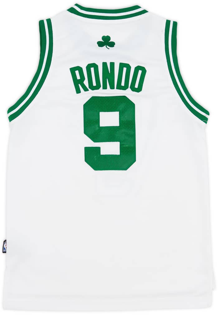2010-14 Boston Celtics Rondo #9 adidas Swingman Home Jersey - 8/10 - (M.Boys)
