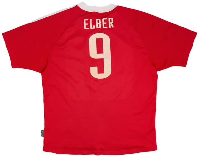 2000-01 Bayern Munich Signed CL Home Shirt Elber #9 - 6/10 - (L)