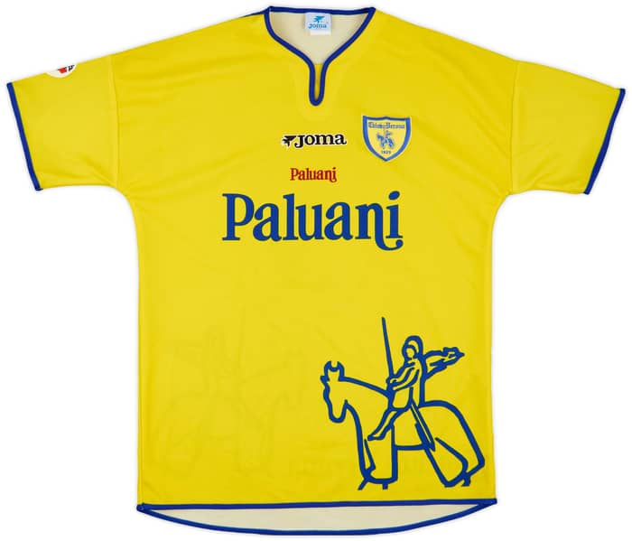 2001-02 Chievo Verona Match Worn Home Shirt Corini #5