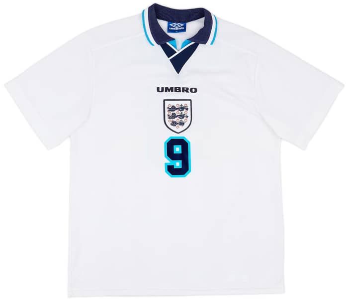 1995-97 England Home Shirt Shearer #9 - 9/10 - (XL)