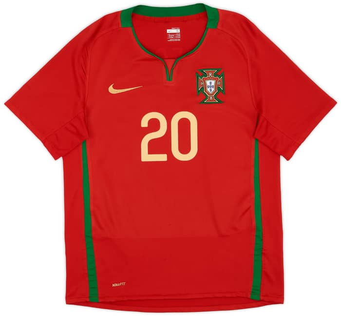 2008-10 Portugal Home Shirt Deco #20 - 8/10 - (S)