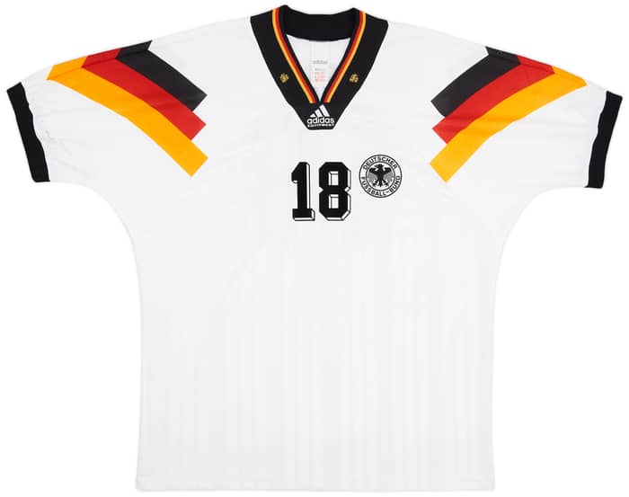 1992-94 Germany Home Shirt Klinsmann #18 - 7/10 - (XL)