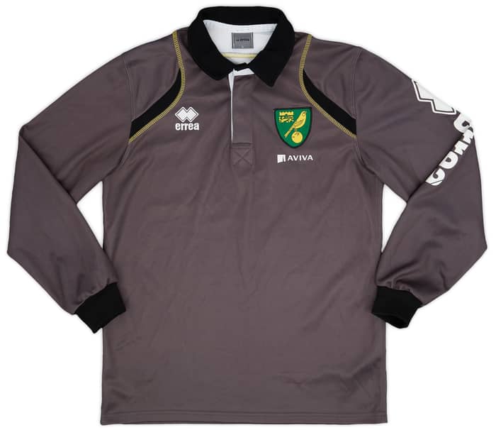 2011-12 Norwich Errea Polo L/S Shirt - 7/10 - (L)
