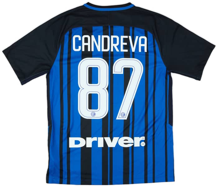 2017-18 Inter Milan Home Shirt Candreva #87 - 9/10 - (M)