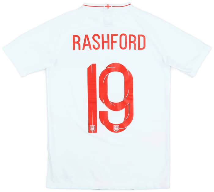 2018-19 England Home Shirt Rashford #19 - 8/10 - (XL.Boys)