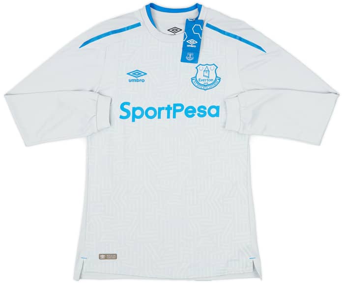 2017-18 Everton Away L/S Shirt Baines #3 (S)