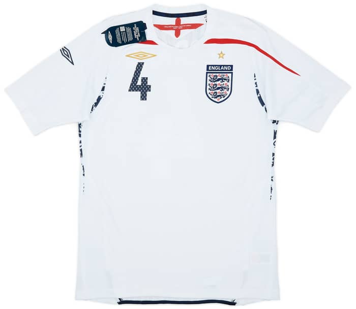 2007-09 England Home Shirt Gerrard #4 (M)