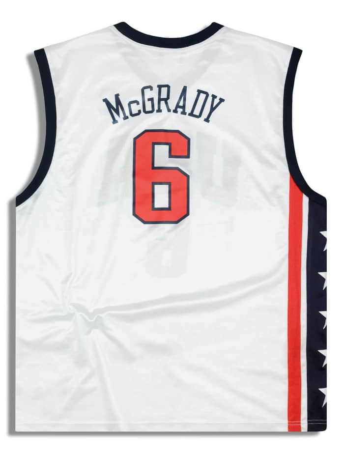 2002 USA McGrady #6 Reebok Jersey (Home) XXL
