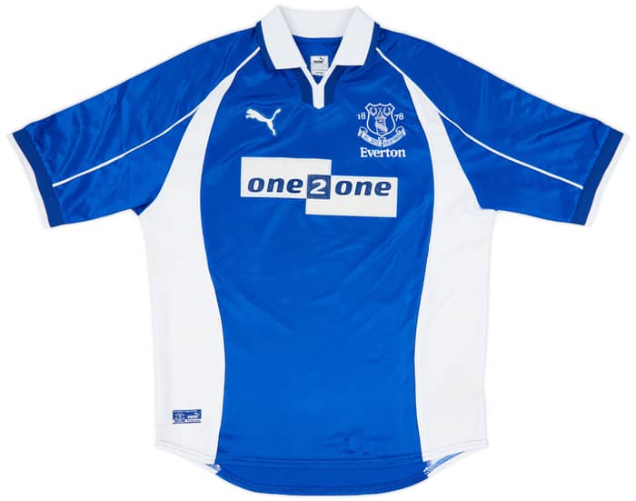2000-02 Everton Home Shirt Ginola #24 - 9/10 - (L)