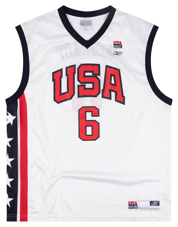 2002 USA McGrady #6 Reebok Jersey (Home) XXL
