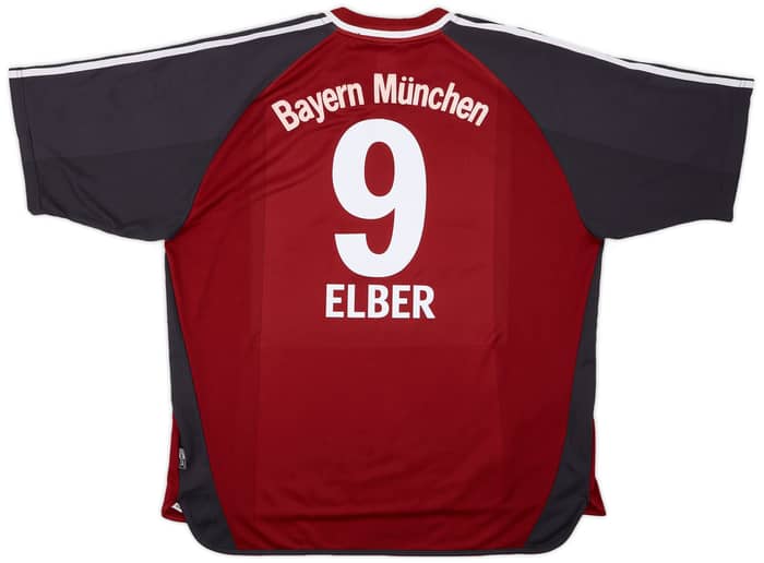 2001-02 Bayern Munich Home Shirt Elber #9 - 6/10 - (XXL)