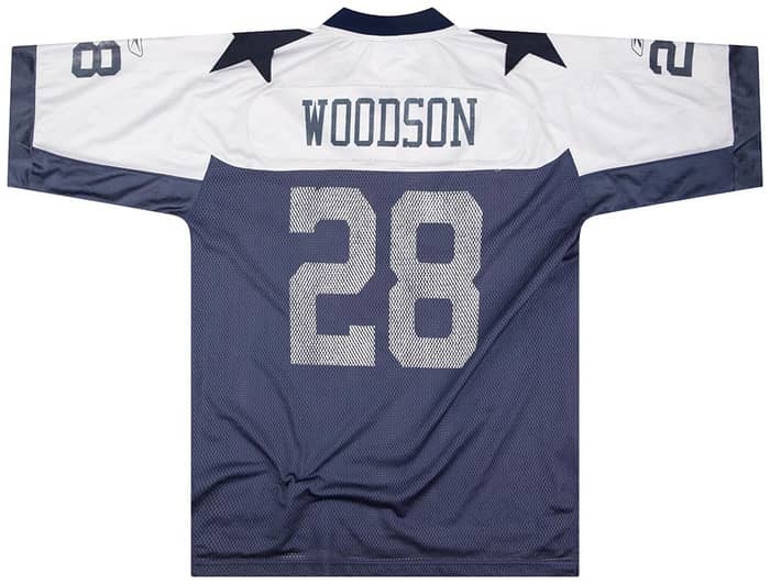 2004 Dallas Cowboys Woodson #28 Reebok Throwback Jersey (Alternate) L