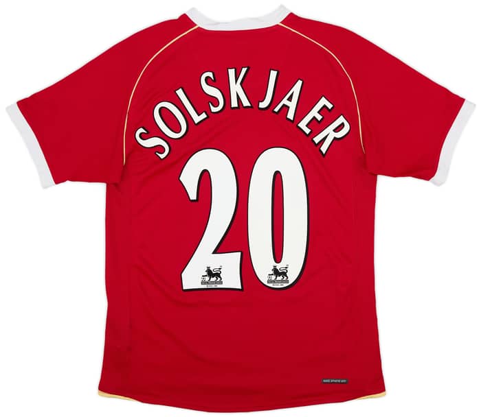 2006-07 Manchester United Home Shirt Solsjkaer #20 - 8/10 - (S)