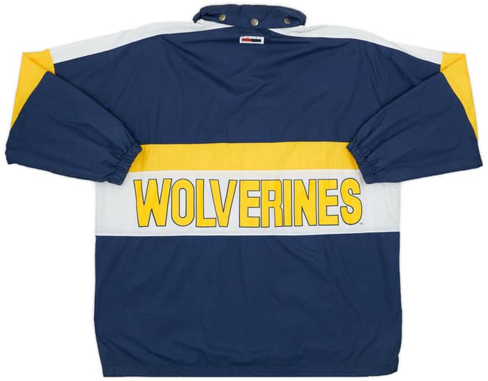 1990s Michigan Wolverines Twins Apparel 1/4 Zip Rain Jacket - 9/10 - (XL)