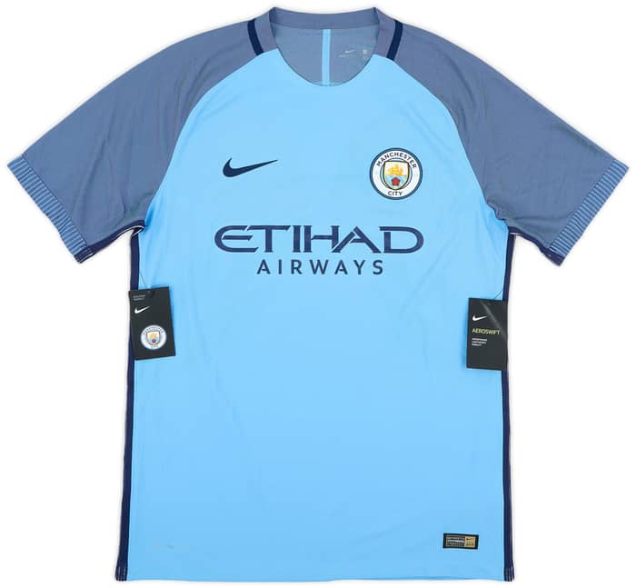 2016-17 Manchester City Authentic Home Shirt Kompany #4 (L)