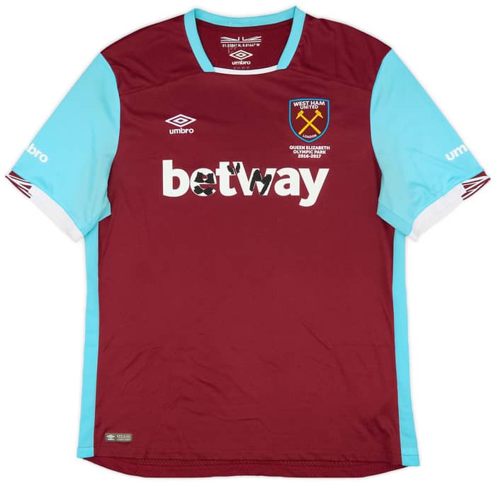 2016-17 West Ham Home Shirt Noble #16 - 5/10 - (3XL)
