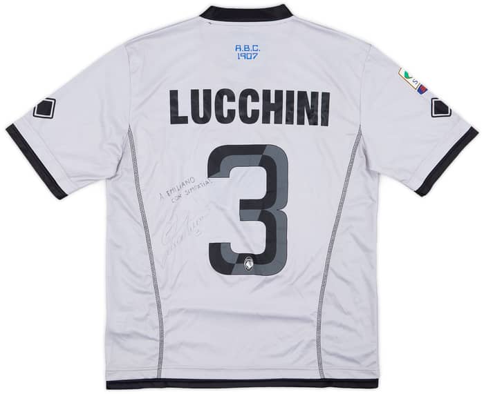 2013-14 Atalanta Match Issue Signed Third Shirt Lucchini #3