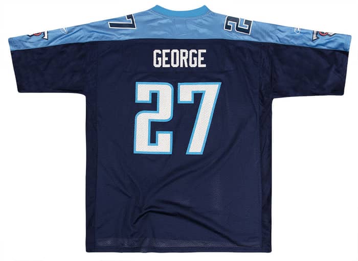 2002-03 Tennessee Titans George #27 Reebok On Field Jersey (Home) XL