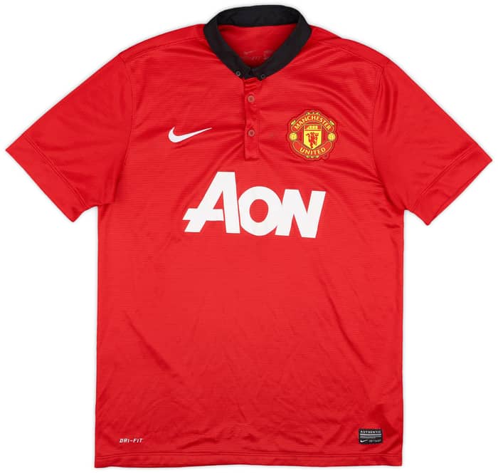 2013-14 Manchester United Home Shirt Evra #3 - 8/10 - (M)