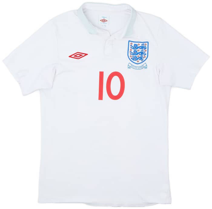 2009-10 England 'South Africa' Home Shirt Rooney #10 - 6/10 - (S)