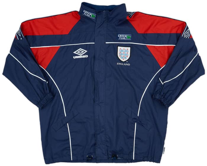1995-97 England Umbro Hooded Rain Jacket - 8/10 - (XL)