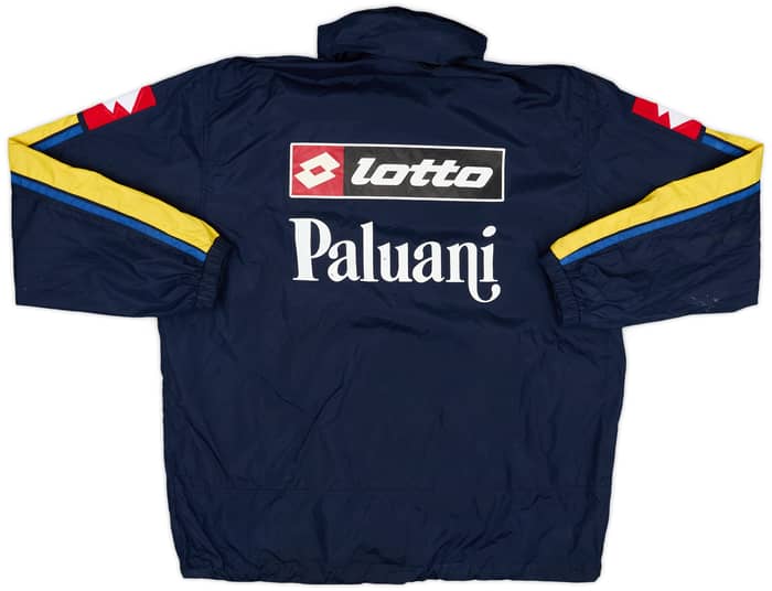 2003-04 Chievo Verona 'Scuola Calcio' Lotto Hooded Rain Jacket - 5/10 - (L)