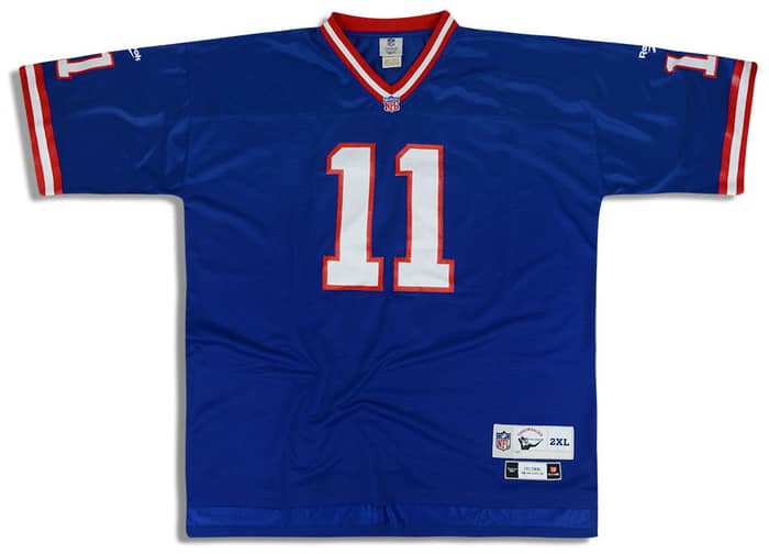 1991 New York Giants Simms #11 Reebok Throwback Premier Jersey (Home) XXL