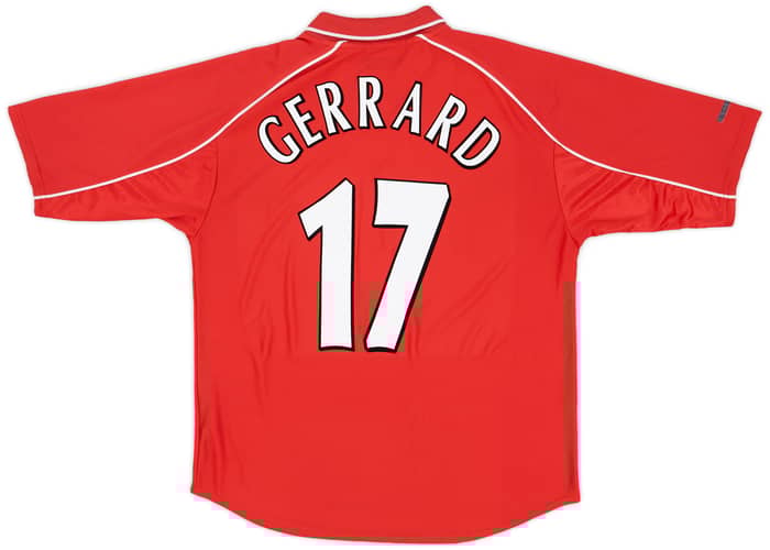 2000-02 Liverpool Home Shirt Gerrard #17 - 6/10 - (L)