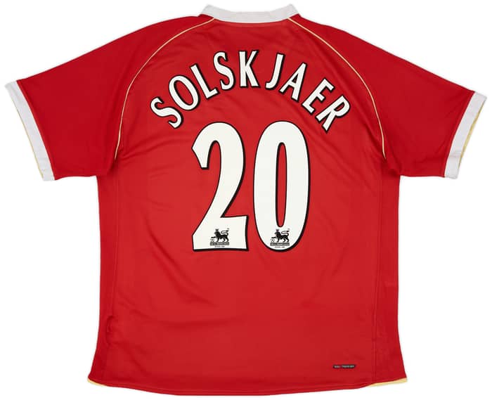 2006-07 Manchester United Home Shirt Solskjaer #20 - 5/10 - (XL)