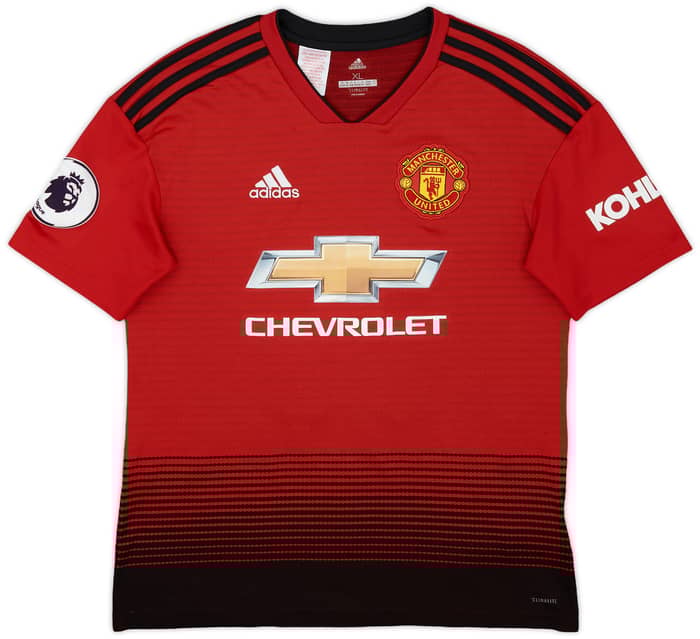 2018-19 Manchester United Home Shirt Martial #11 - 7/10 - (XL.Boys)