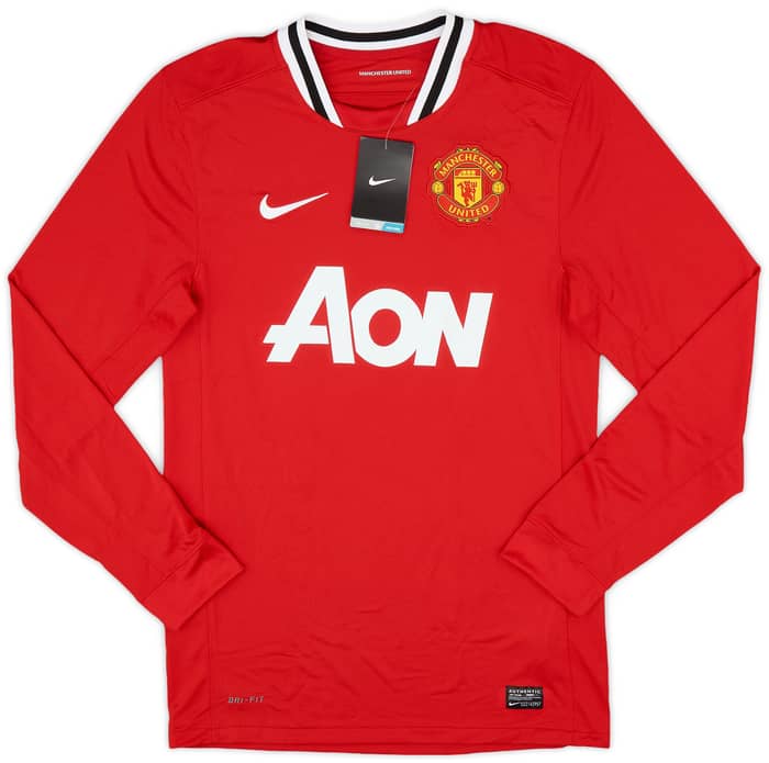 2011-12 Manchester United Home L/S Shirt Rooney #10 (S)