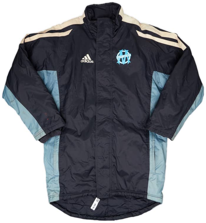 2004-05 Olympique Marseille adidas Padded Bench Coat - 6/10 - (XL.Boys)