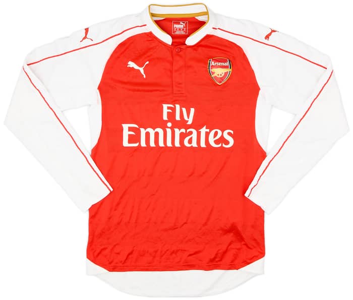 2015-16 Arsenal Authentic Home L/S Shirt #18 - 7/10 - (M)