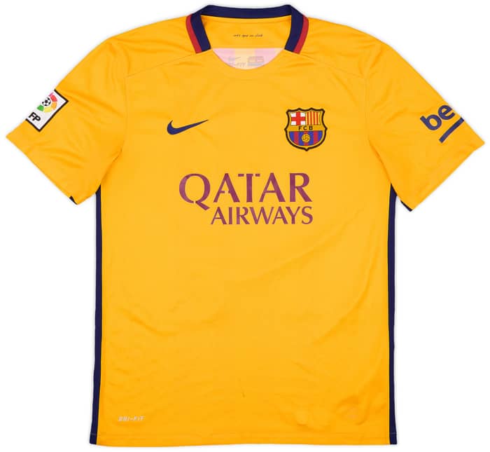 2015-16 Barcelona Away Shirt Suarez #9 - 5/10 - (M)