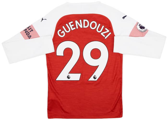 2018-19 Arsenal Home L/S Shirt Guendouzi #29 - 7/10 - (XS)