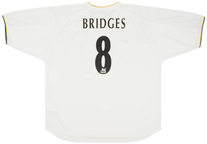 2000-02 Leeds United Home Shirt Bridges #8 - 5/10 - (XL)