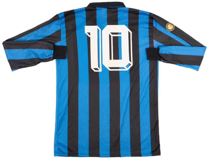 1989-90 Inter Milan Home L/S Shirt #10 - 7/10 - (XL)