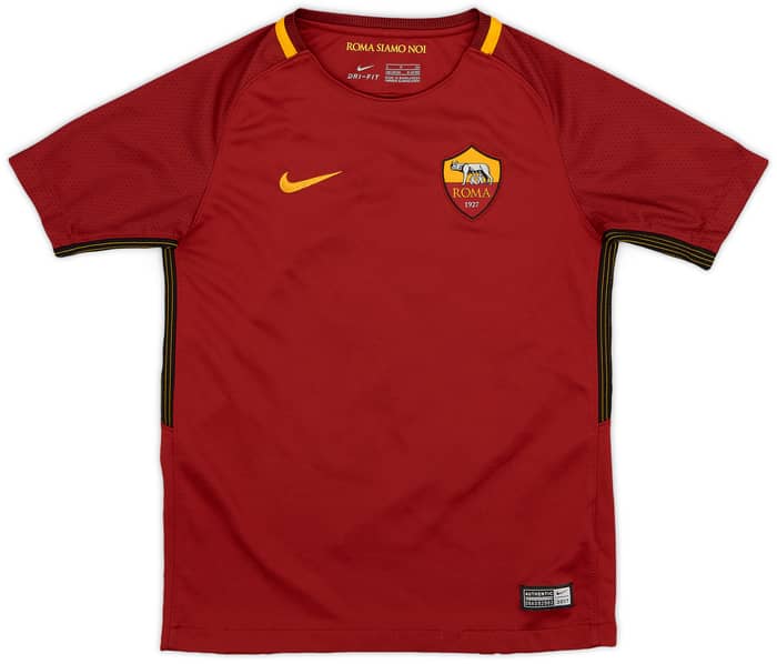 2017-18 Roma Home Shirt #2 - 7/10 - (S.Boys)